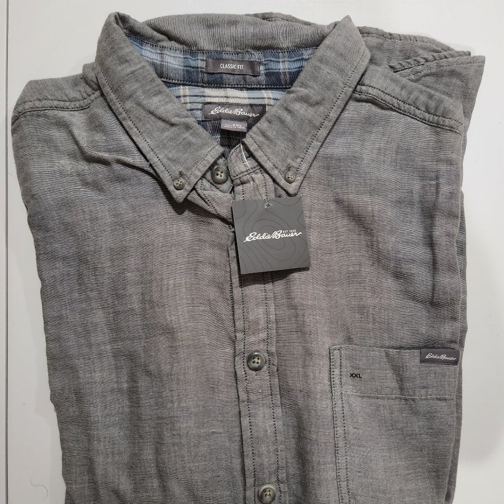 Men's Eddie Bauer Long Sleeve Flannel Shirt 2XL